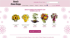Desktop Screenshot of karensflowershoppeofcairo.com