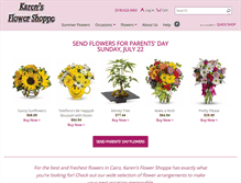 Tablet Screenshot of karensflowershoppeofcairo.com